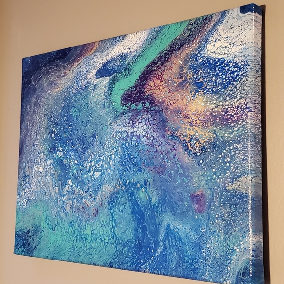 Acrylic Fluid Art on Canvas - Picture 2 of 3